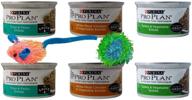 🐱 purina pro plan wet cat food bundle - 6 can sampler with 2 catnip toys included - 3 flavors, including trout pasta, white meat chicken vegetable, and turkey vegetable - 3 ounces each логотип