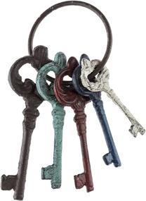 img 1 attached to 🔑 Vibrant Cast Iron Key Ring: Add a Pop of Color to Your Keys!