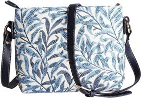img 2 attached to Signature Siganre Mini Satchel Crossbody Bag with William Morris' Strawberry Thief Pattern