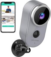 📷 перезаряжаемая wifi-камера для домашней безопасности на батареях - беспроводная камера 1080p с детектором pir-движения, ночным видением, двунаправленным аудио, погодостойкой (серый) логотип