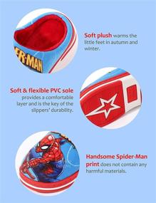 img 2 attached to 🕷️ Marvel Spider-Man Plush Slippers – Blue: Perfect Comfort for Boys, Toddlers, and Kids