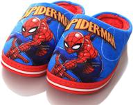 🕷️ marvel spider-man plush slippers – blue: perfect comfort for boys, toddlers, and kids logo