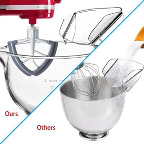 img 1 attached to 🍳 KitchenAid Paddle Attachment Set: Flex Edge Beater for 4.5-5 Quart KitchenAid Mixer, with Flexible Silicone Edges, Bowl Scraper, and Pouring Shield - Compatible with Glass Mixing Bowls