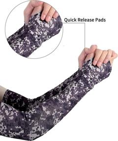 img 1 attached to 🧤 Top 10 Men's Cooling Arm Sleeves: Long Fingerless Gloves with Anti-Slip & Sun Protection