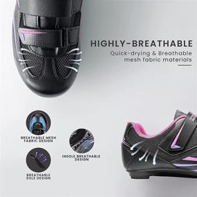 img 2 attached to 🚴 OutdoorMaster Unisex Cycling Shoes: Road Bike Shoes with 2 Cleat Compatibility for Men and Women – Perfect for Racing, Indoor Cycling, and Outdoor Adventures!