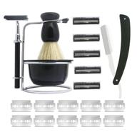 🪒 cgbarber mens shaving brush set: soft hair brush, stainless steel stand, and bowl- perfect men's gift set logo