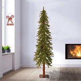 img 3 attached to 🌲 6ft National Tree Company Artificial Christmas Tree with Stand - Hickory Cedar Slim