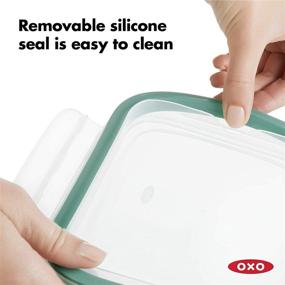 img 1 attached to 🔒 Versatile and Secure: OXO Good Grips 8 Cup Smart Seal Glass Rectangle Container