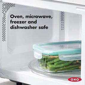 img 2 attached to 🔒 Versatile and Secure: OXO Good Grips 8 Cup Smart Seal Glass Rectangle Container