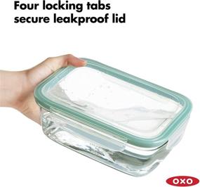 img 3 attached to 🔒 Versatile and Secure: OXO Good Grips 8 Cup Smart Seal Glass Rectangle Container