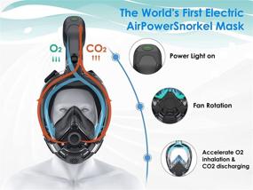 img 3 attached to 🎥 Orsen Electric Full Face Snorkel Mask - World's First CO₂ Standard Snorkel Mask | SGS Approved | Anti-Fog & Anti-Leak | Snorkeling Gear for Adults & Kids with Camera Mount