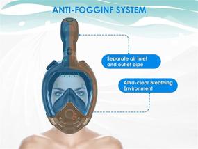 img 2 attached to 🎥 Orsen Electric Full Face Snorkel Mask - World's First CO₂ Standard Snorkel Mask | SGS Approved | Anti-Fog & Anti-Leak | Snorkeling Gear for Adults & Kids with Camera Mount