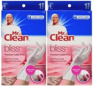 mr. clean bliss large premium latex-free gloves, pack of 2: ultimate protection for all cleaning duties logo