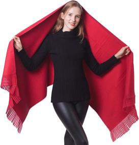 img 4 attached to 🧣 Premium Cashmere Wool Scarf for Women - The Perfect Gift Box: Large Pashminas Shawl and Wrap, Warm Stole Blanket 78"x 28