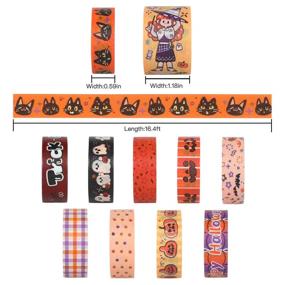 img 3 attached to 🎃 Spooky Fun: Halloween Washi Tape Set with Cat, Pumpkin, Ghost, and More - Ideal for Bullet Journals, Crafts, Planners, Scrapbooking, and Gifting