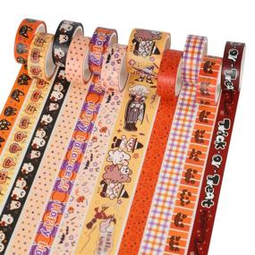 img 2 attached to 🎃 Spooky Fun: Halloween Washi Tape Set with Cat, Pumpkin, Ghost, and More - Ideal for Bullet Journals, Crafts, Planners, Scrapbooking, and Gifting