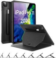 📱 esr sentry stand case for ipad pro 11" 2020 & 2018 | 9 convenient stand angles with strong magnet | rugged protective cover with pencil holder | auto sleep/wake - black | enhanced seo logo