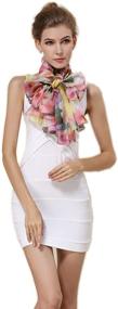 img 4 attached to Colorful Oversize Floral Oblong Accessories for Women's Fashion