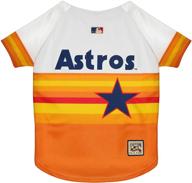 🐱 mlb houston astros vintage throwback jersey for dogs & cats, small - the ultimate pet jersey logo