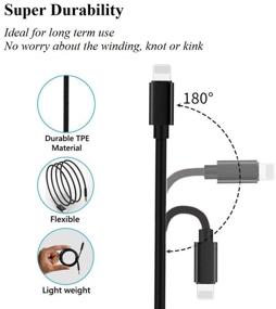 img 2 attached to 🎧 Aux Cord for iPhone - Apple MFi Certified Lightning to 3.5mm Aux Cable for Car/Home Stereo Speaker Headphone, 3.3FT Black - Compatible with iPhone 12 11 XS XR X 8 7 6, iPad, iPod