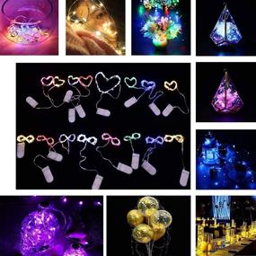 img 2 attached to 🌟 VOOKRY 8 Pack 10ft 30 LED Battery Operated Fairy Lights Mini Copper Wire Firefly String Lights for Bedroom Indoor Outdoor Wedding Mason Jar Dorm Decor DIY Costume (Multicolor) - Enhanced SEO