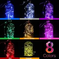 🌟 vookry 8 pack 10ft 30 led battery operated fairy lights mini copper wire firefly string lights for bedroom indoor outdoor wedding mason jar dorm decor diy costume (multicolor) - enhanced seo логотип