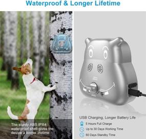 img 2 attached to 🐶 Nest 9 Ultrasonic Bark Control Device - Automatic Anti Barking Deterrent for Dogs: Small, Medium & Large. 3 Adjustable Levels of Ultrasonic Volume