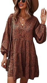 img 4 attached to 🐆 Stylish Leopard Print Vacation Dresses for Women from MOPOOGOSS Fashion