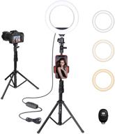 📸 phopik selfie ring light with tripod stand & cell phone holder - perfect for video conferencing, zoom meetings, makeup, live streaming, youtube videos, and photography logo