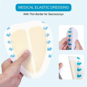 img 1 attached to 🩹 5 Count Hydrocolloid Bordered Adhesive Wound Dressing Pad - 6”x7”, Sacral Form, Highly Absorbent, Non-Stick Padding, Water-Resistant & Comfortable - Pack of 5 Dressing Pads