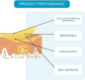 img 2 attached to 🩹 5 Count Hydrocolloid Bordered Adhesive Wound Dressing Pad - 6”x7”, Sacral Form, Highly Absorbent, Non-Stick Padding, Water-Resistant & Comfortable - Pack of 5 Dressing Pads