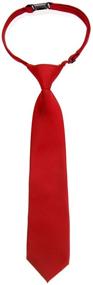 img 1 attached to 👔 Enhanced SEO: Retreez Solid Matte Microfiber Pre Tied Neckties for Boys - Stylish Accessories