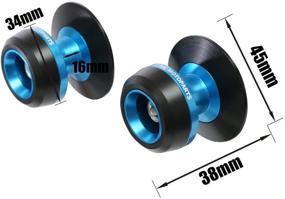 img 1 attached to MC MOTOPARTS Twall 8MM CNC Swingarm Spools Compatible With CBR600RR ABS 2012-2017 12 13 14 15 16 17 (Blue)