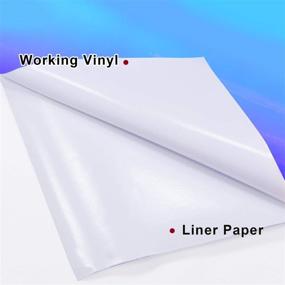 img 3 attached to 🌈 Holographic Vinyl White, Opal Permanent Vinyl for Cricut - 12 Inch x 6 Feet White Adhesive Vinyl Roll: Ideal Craft Vinyl for Tumblers and DIY Decor with All Vinyl Cutter Machines