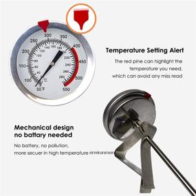 img 1 attached to Stainless Instant Kitchen Thermometer Battery