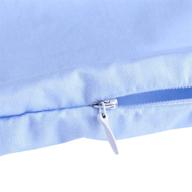 🤰 blue maternity/pregnancy u shape pillow cover - premium cotton full body pillowcase with zipper closure, generous 55.1" l x 31.1" w size logo
