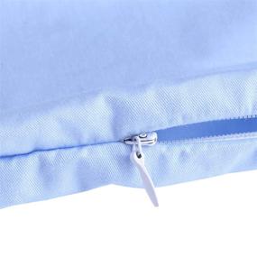 img 4 attached to 🤰 Blue Maternity/Pregnancy U Shape Pillow Cover - Premium Cotton Full Body Pillowcase with Zipper Closure, Generous 55.1" L x 31.1" W Size