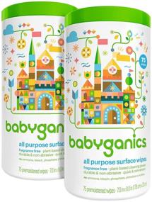 img 2 attached to 🌿 Babyganics Fragrance-Free All Purpose Wipes - Bulk pack of 75 ct - Set of 2 pk