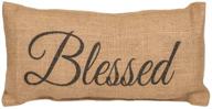 🌾 blessed country pillow with small burlap accent logo