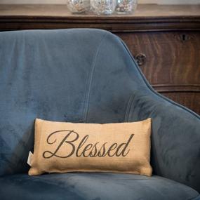 img 2 attached to 🌾 Blessed Country Pillow with Small Burlap Accent