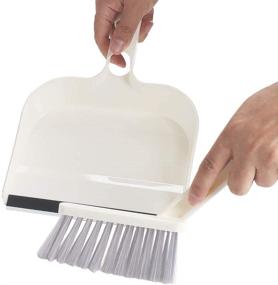 img 2 attached to Dustpan and Brush Set - Kmeivol Mini Broom and Dustpan, Portable and Versatile for Household Cleaning, Flooring, Corners, Keyboards, Sofas, Pet Hair, and More