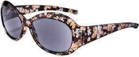 img 2 attached to 👓 Elegant Womens Reading Glasses with Beautiful Patterns - EYEGUARD Outdoor Reading Sunglasses for Ladies