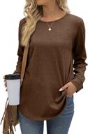 👗 aokosor women's long sleeve casual crewneck tunic sweatshirt for leggings - stylish and comfortable logo