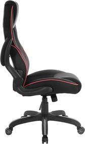 img 1 attached to 🎮 OSP Home Furnishings Xeno Ergonomic Adjustable Gaming Chair in Black with Striking Red Accents