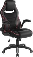 🎮 osp home furnishings xeno ergonomic adjustable gaming chair in black with striking red accents логотип