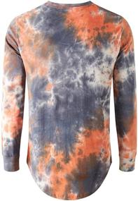 img 3 attached to Tie-Dyed Hipster Curve Shirt - Large Men's Clothing Shirts