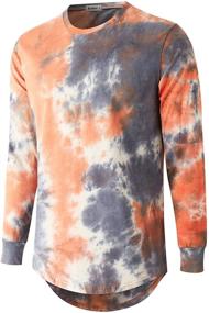 img 4 attached to Tie-Dyed Hipster Curve Shirt - Large Men's Clothing Shirts