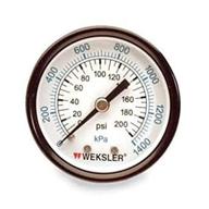weksler ua1 5 scale 100psi bronze test, measure & inspect logo
