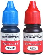 🖋️ 2-pack accu-stamp ink refill for pre-ink stamps, blue/red, 0.35oz each (032958) logo