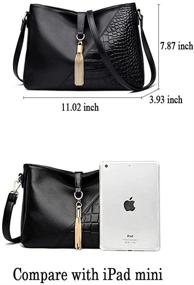 img 3 attached to Classic Crossbody Shoulder Handbags Leather